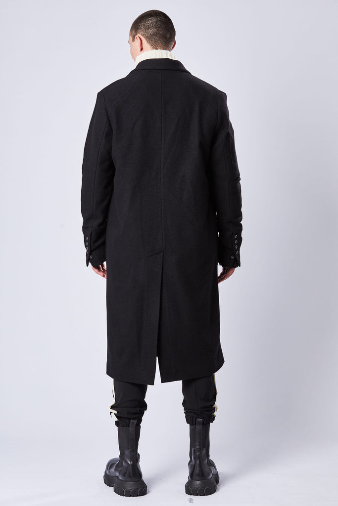 Thom/krom AW23 M J 65 Mens black 2 button merino wool coat