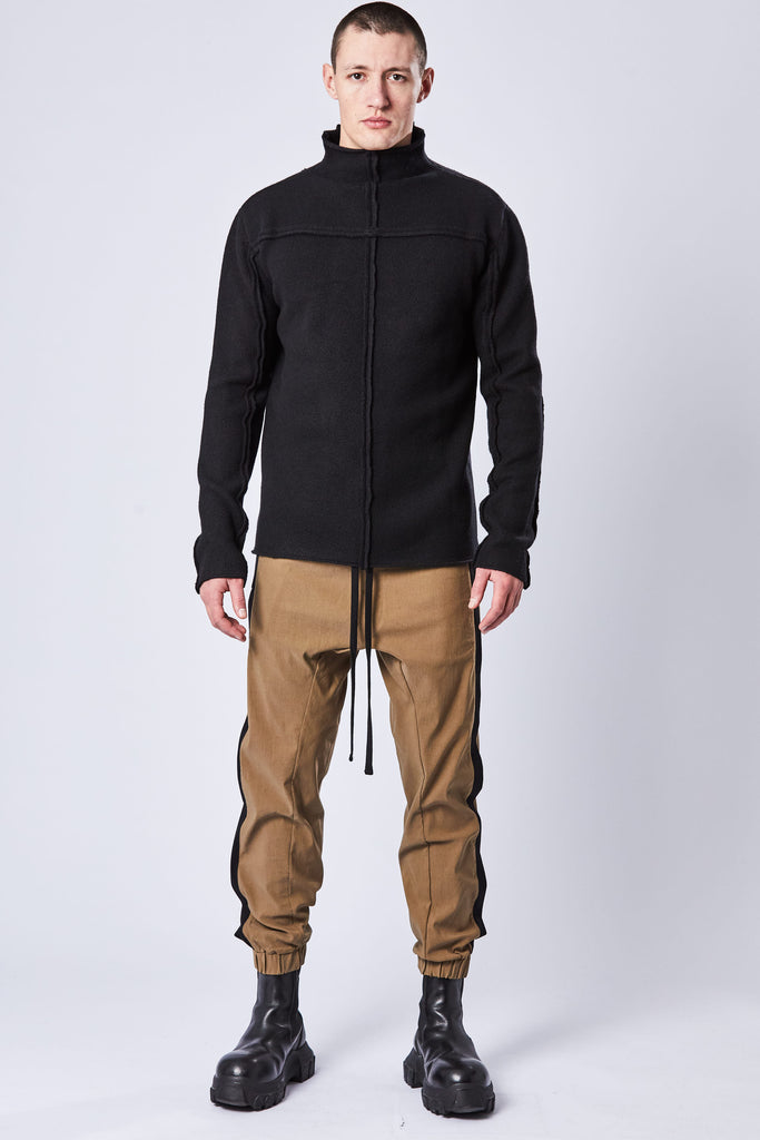 Thom/krom AW23 M K 108 black high collar sweater