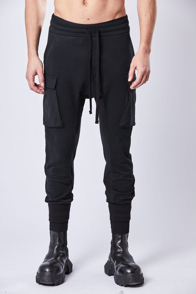 Drop crotch cargo joggers clearance
