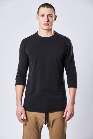 Thom/krom AW23 M TS 752 3/4 sleeves shirt black