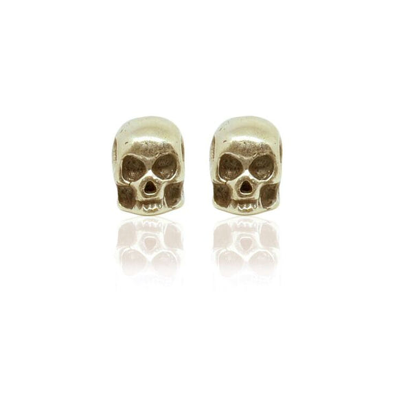 CollardManson 925 Gold Plated Skull Studs