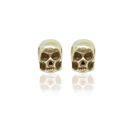 CollardManson 925 Gold Plated Skull Studs