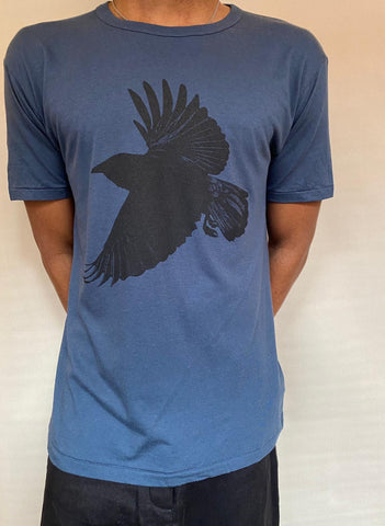 Window Dressing The Soul- Crow Jersey T Shirt cobalt