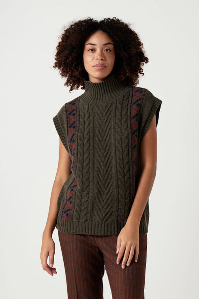 Leon & Harper AW22 Morgan Jacq Khaki Sweater