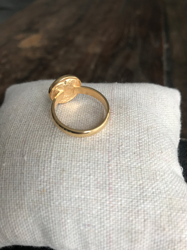 WDTS Dove of Peace gold plated ring