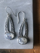 Luna Earrings - Silver Moonstone