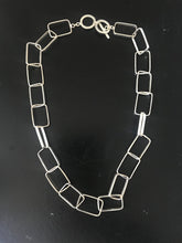 Rectangle link necklace - silver