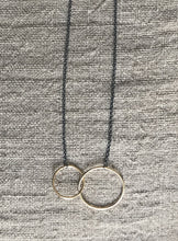 Double hoop Necklace - oxid gold