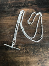 T-bar chain necklace - silver