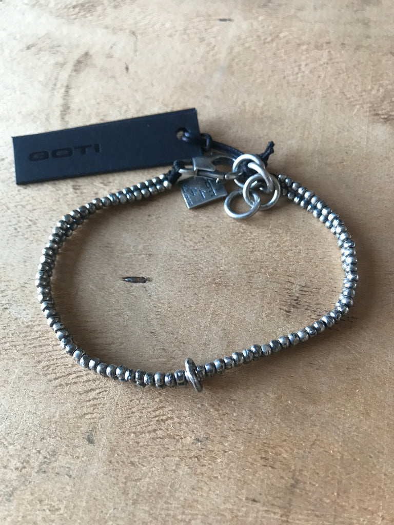 Goti leather bracelet with 925 Silver BR1121 Aw22