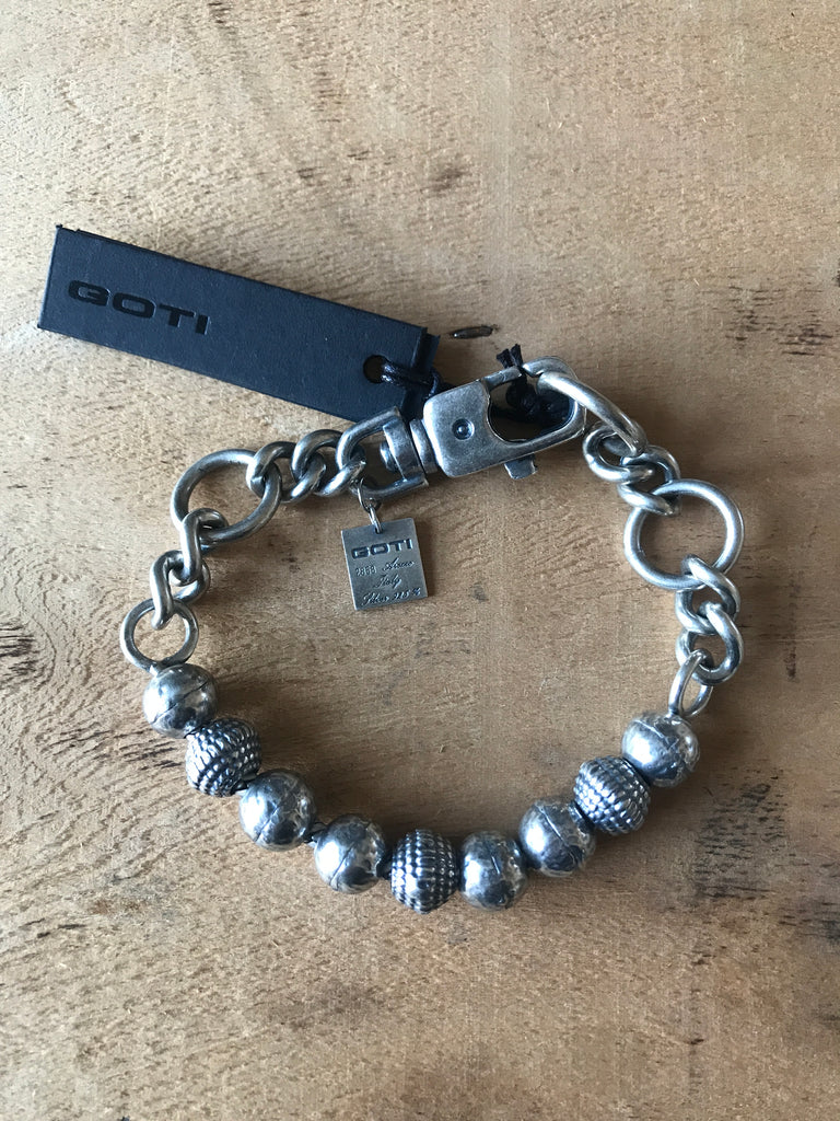 Goti 925 Oxidised Silver Bracelet BR2030