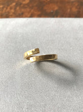 Hammered Twist Gold plated 925 Silver Ring
