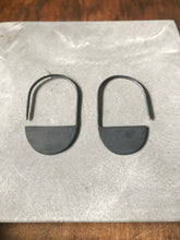WDTS Dark oxidised 925 Silver Semi Circle Earrings
