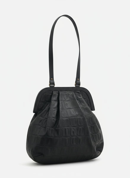 Anya Bag - Black Croc