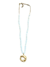 Pearl Necklace W/Snake - Gold Plated