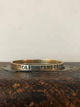 WDTS Oxidised & gold plated Silver bangle - NOLI TIMERE