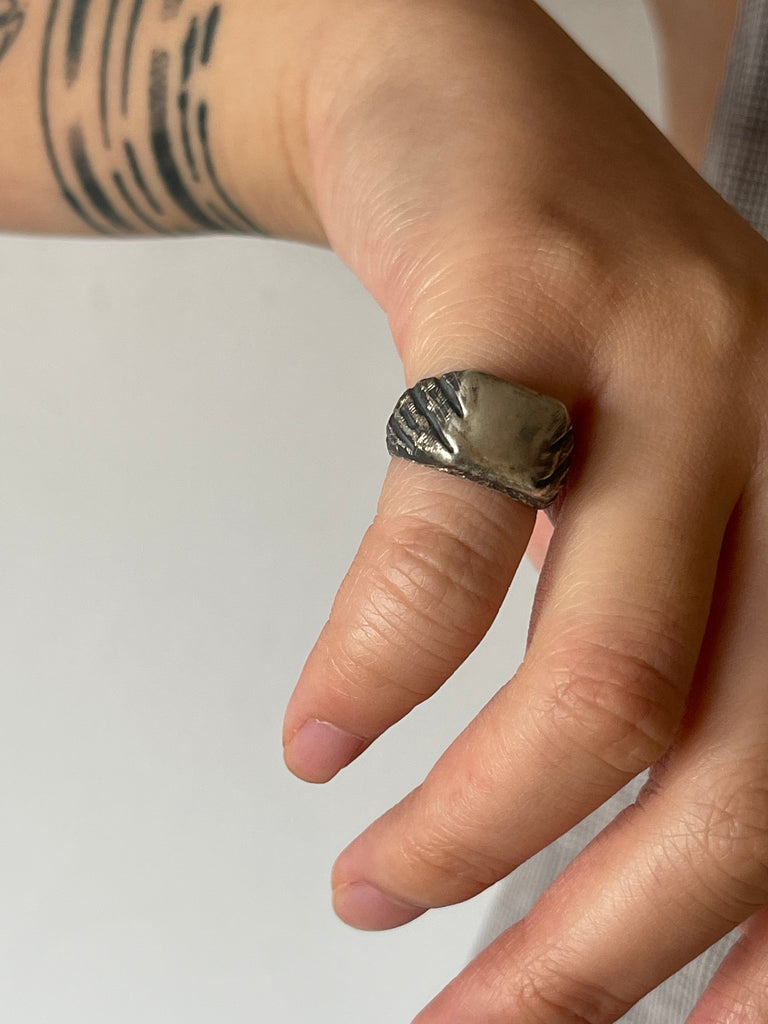 Ottoman Distressed Signet Ring