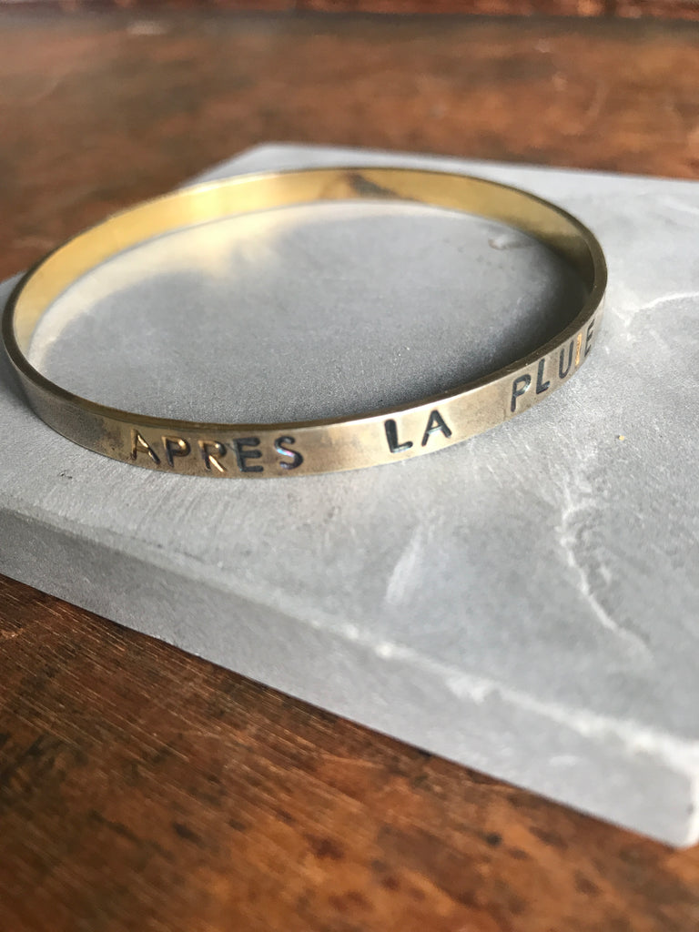 WDTS Silver -Bangle - APRES LA PLUIE LE BEAU TEMPS - mixed finish