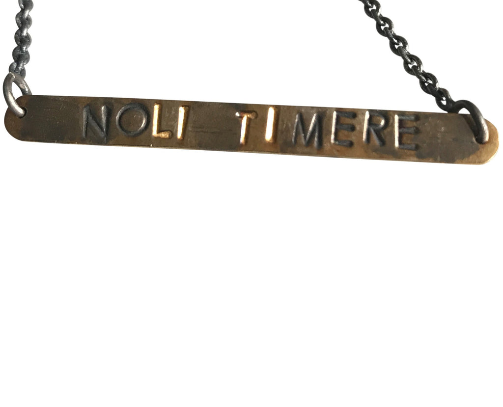 WDTS 925 Silver Necklace - NOLI TIMERE -  Mixed Finish