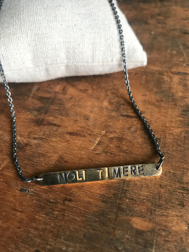 WDTS 925 Silver Necklace - NOLI TIMERE -  Mixed Finish