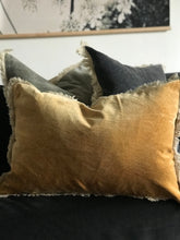 Stonewashed Velvet Cushion cover - Mustard 60x40