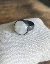 WDTS 925 Silver moonstone ring - oxidised