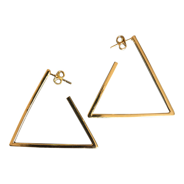 Triangular Earrings- GOLD plated silver