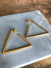 Triangular Earrings- GOLD plated silver