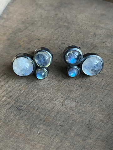 Triple moons Earrings