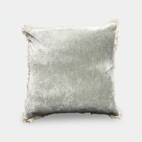 Stonewashed Velvet Cushion cover - cloud 60x60