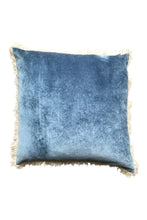Stonewashed Velvet Cushion cover- blue 50x50