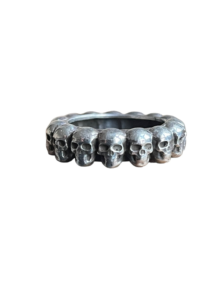 Skull band, 925 Silver ring