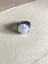 WDTS 925 Silver moonstone ring - oxidised