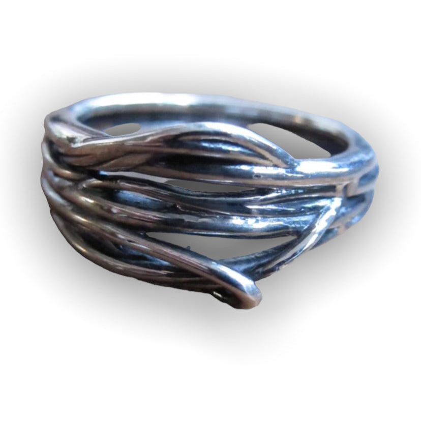 Birds Nest 925 Silver ring