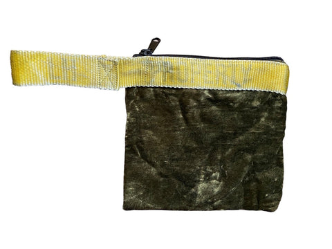 Velvet sling belt pouch - Green