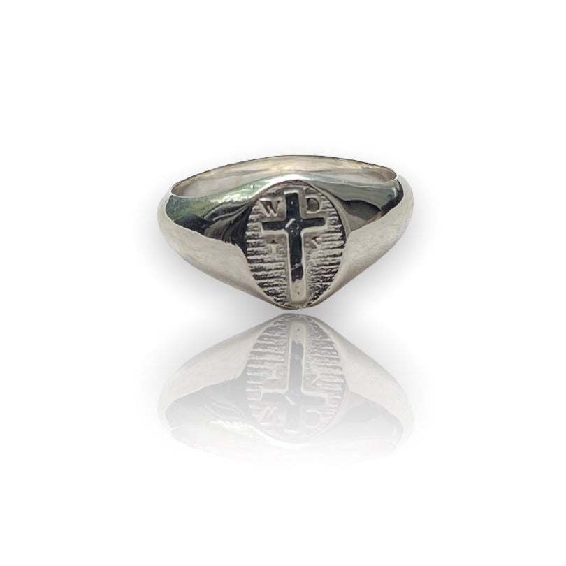 925 Silver Signet ring with detail