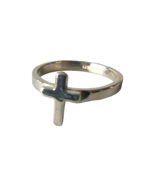 WDTS 925 Silver Small Cross Ring