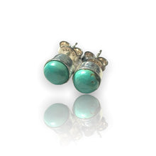 925 Silver turquoise Studs- silver setting