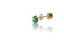 925 Silver  turquoise  Studs- Gold plated