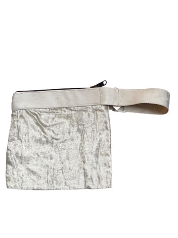 Velvet sling belt pouch - Grey
