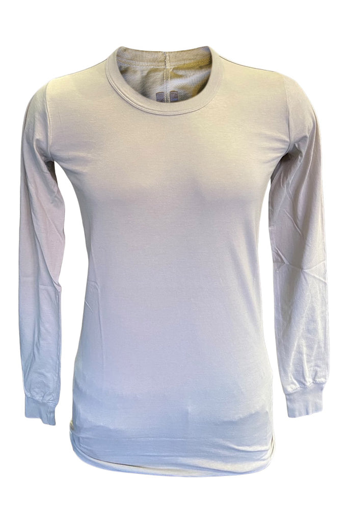 RICK OWENS SS23 BASIC L S T-SHIRT PEARL