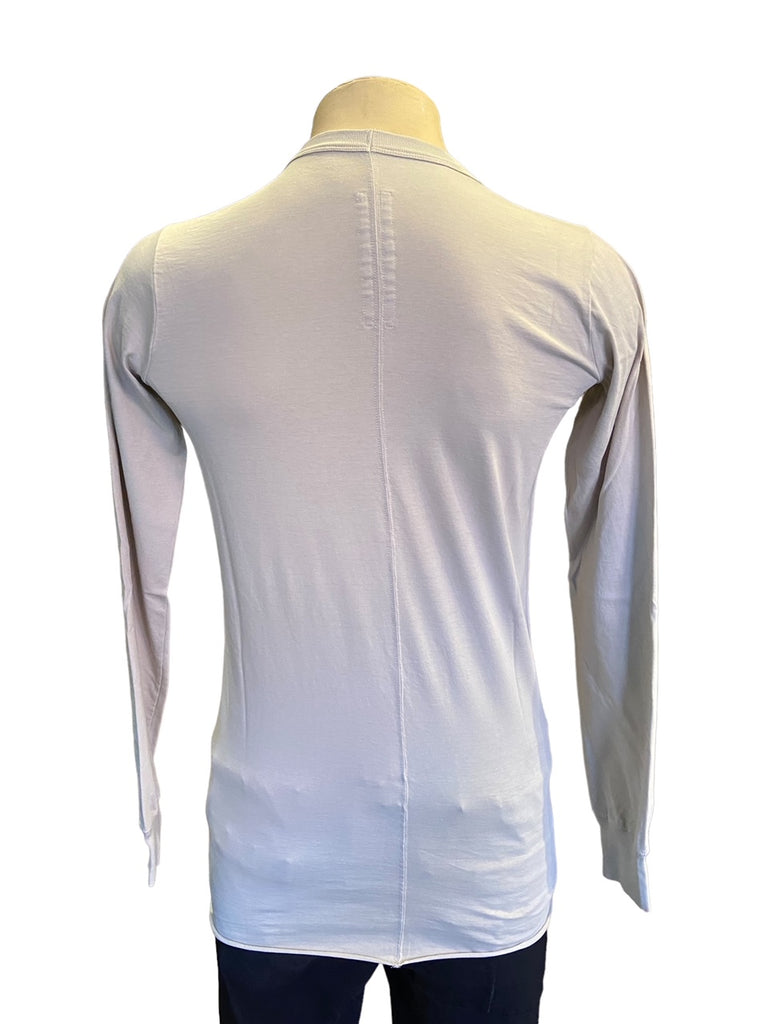RICK OWENS SS23 BASIC L S T-SHIRT PEARL
