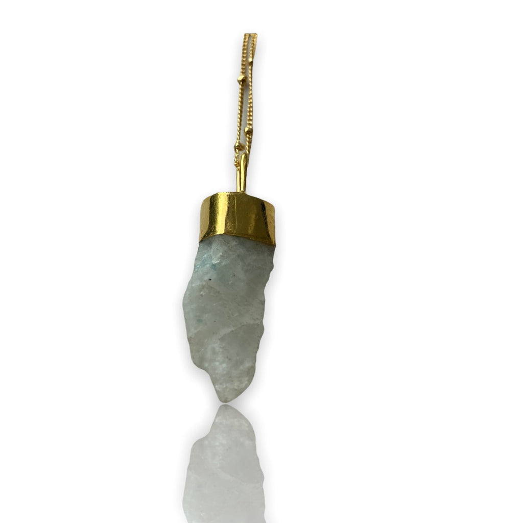 Jagged quartz necklace - gold plated