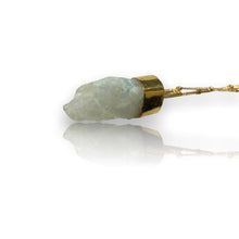 Jagged quartz necklace - gold plated