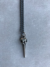 Oxidised Bird Skull Necklace