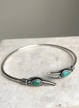 Turquoise feather bangle