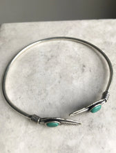 Turquoise feather bangle