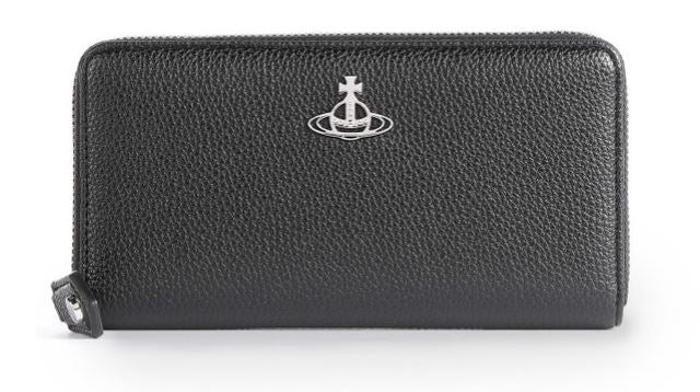 Vivienne Westwood VEGAN GRAIN NEW ZIP ROUND WALLET