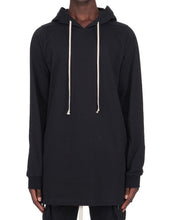 RICK OWENS SS23  EDFU HOODIE IN BLACK HEAVY JERSEY