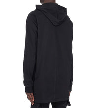 RICK OWENS SS23  EDFU HOODIE IN BLACK HEAVY JERSEY